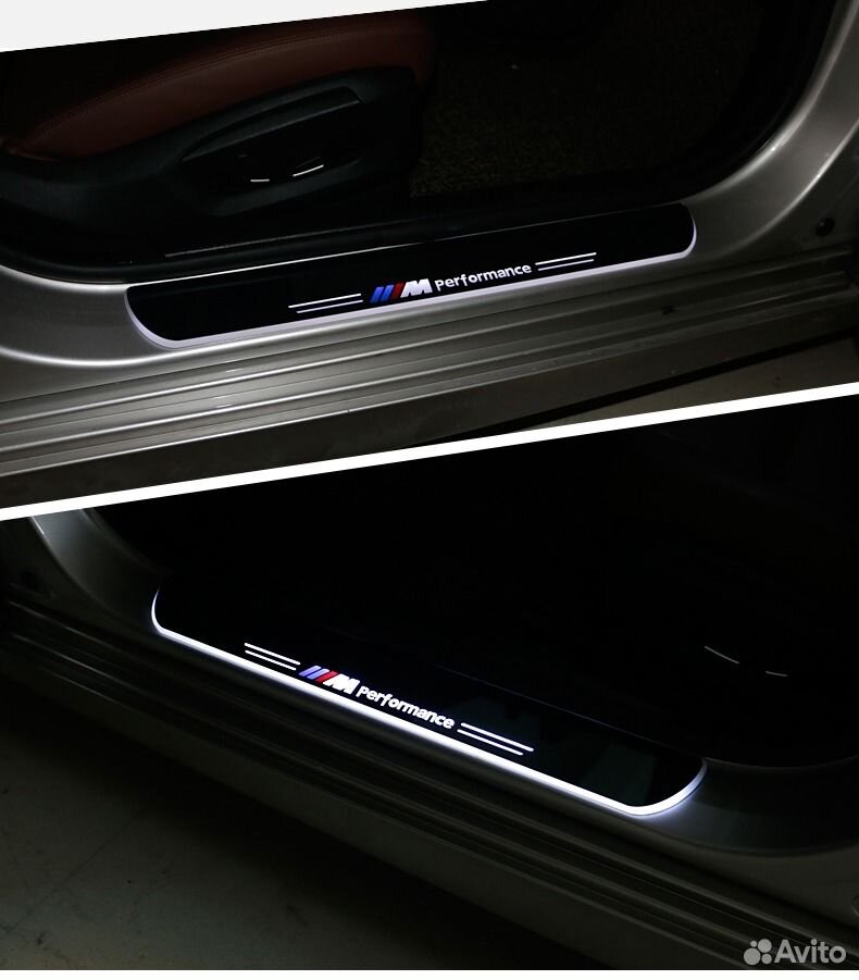 Накладки на пороги Premium для BMW X3 F25 (белая п