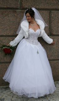 Свадебное платье и шубка (можно отдельно)