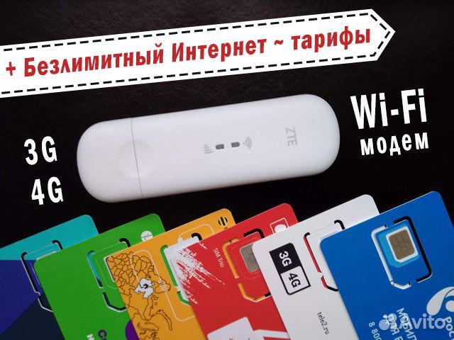 4G Wi-Fi модем ZTE MF79U под Безлимитный Интернет