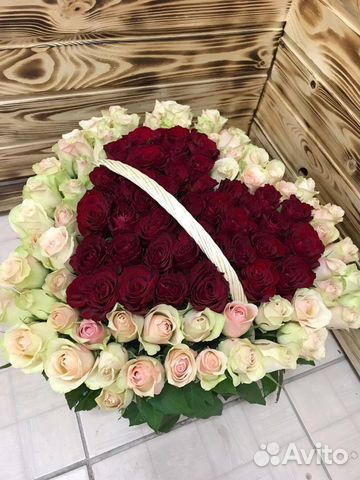 101 Роза в корзине