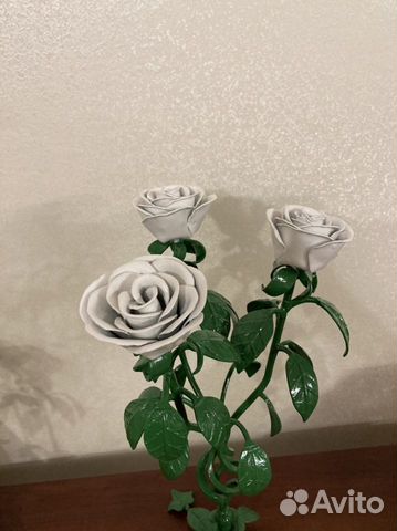 Кованый букет из роз ручной работы