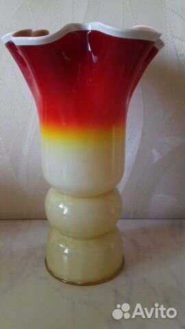 Большая ваза. сульфидное стекло. з-д 