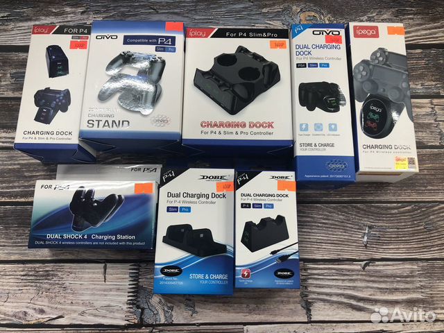 Зарядная станция на 2 геймпада для PS4, PS5, xbox
