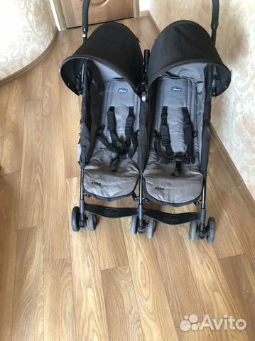 Коляска трость для двойни chicco