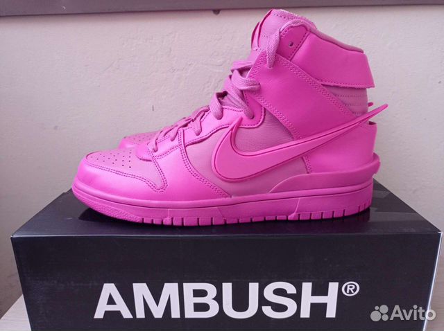 nike x ambush dunk high active fuchsia