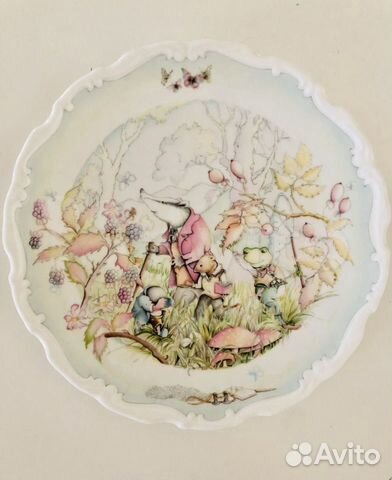 Тарелка декоративная Ветер в Ивах, Англия, 1984