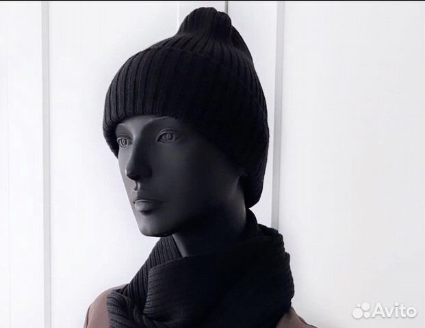 Комплект Шапка и снуд мериносовая шерсть 100