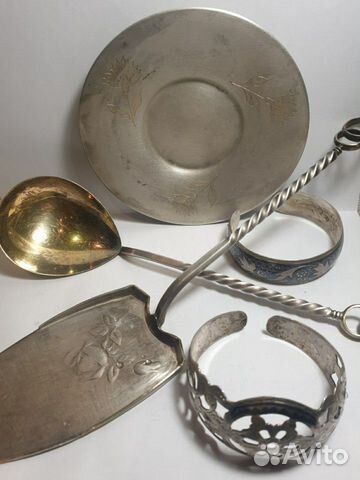 Серебро 875 пробы. Лопатка, ложка,браслет