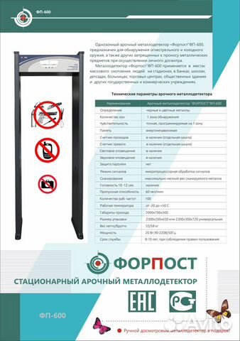 Аренда арочных металлодетекторов