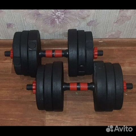 Пара гантелей по 10кг каждая