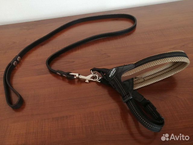 Ошейник с поводком кожа новые