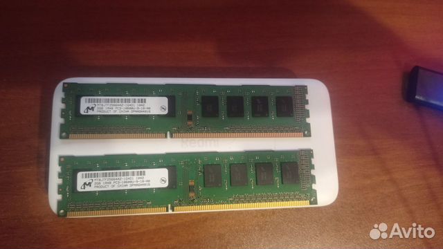 Опер. память Micron 2 гб DDR3 PC3-10600 (2шт)