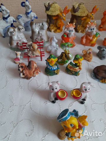 Фигурки кошек собачек лошадок кроликов копилочки