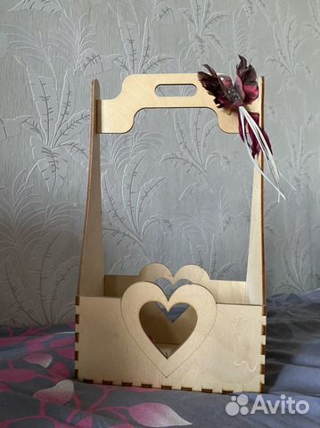 Деревянная коробка для цветов