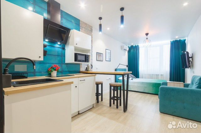 

Квартира-студия, 28 м², 2 кровати