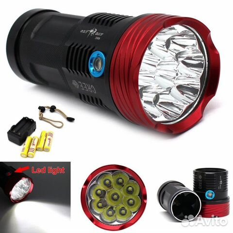 Супер фонарь прожектор 9LED metal новый или почтой