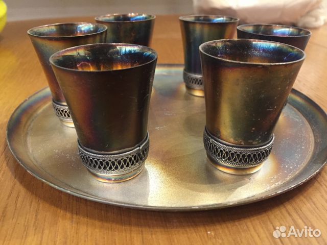 Рюмки мельхиоровые, 6шт Рюмки мельхиоровые, 6шт