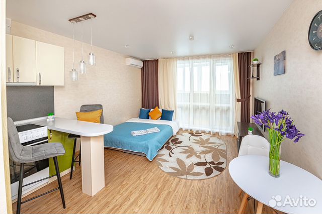 

Квартира-студия, 28 м², 2 кровати