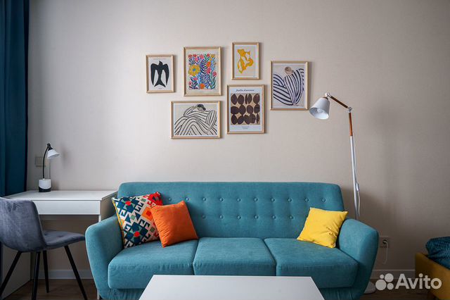

1-к. квартира, 45 м², 2 кровати