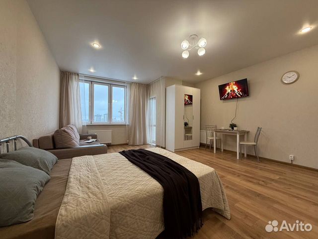 

Квартира-студия, 35 м², 2 кровати