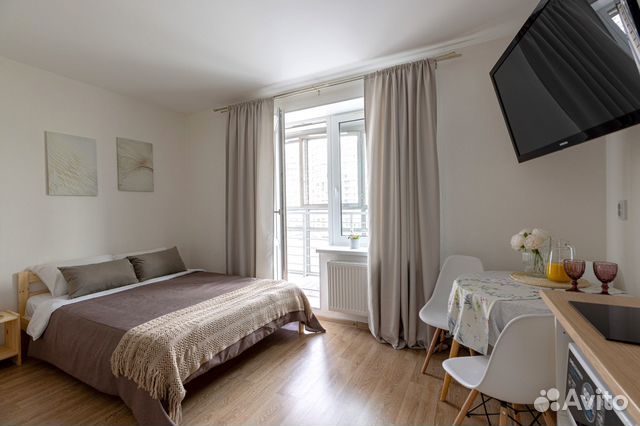 

Квартира-студия, 29 м², 2 кровати