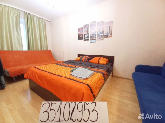 

1-к. квартира, 41 м², 4 кровати