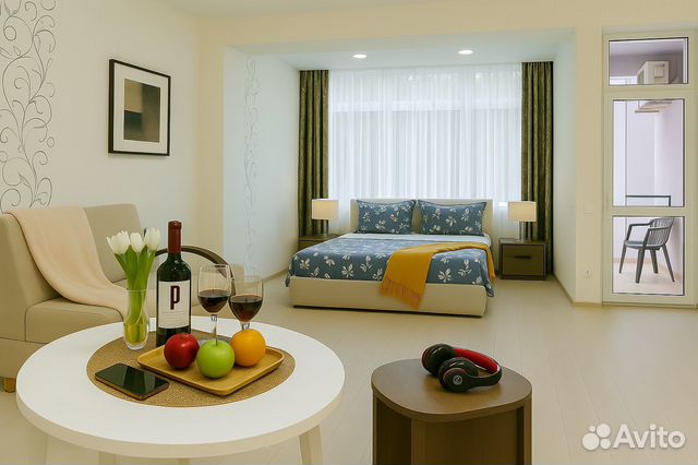 

Квартира-студия, 32 м², 2 кровати
