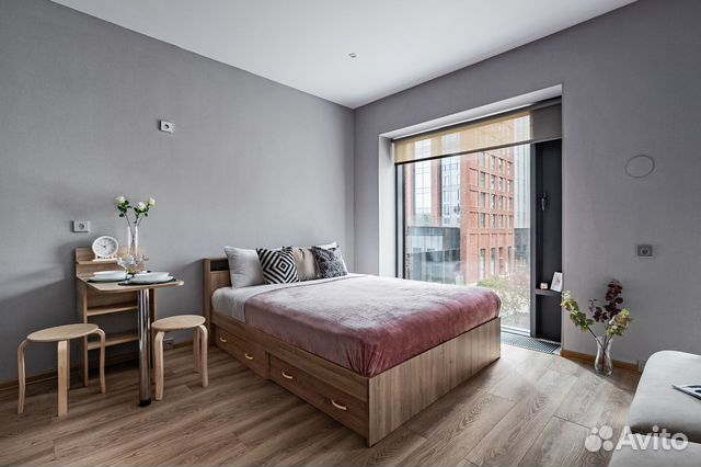 

Квартира-студия, 27 м², 2 кровати