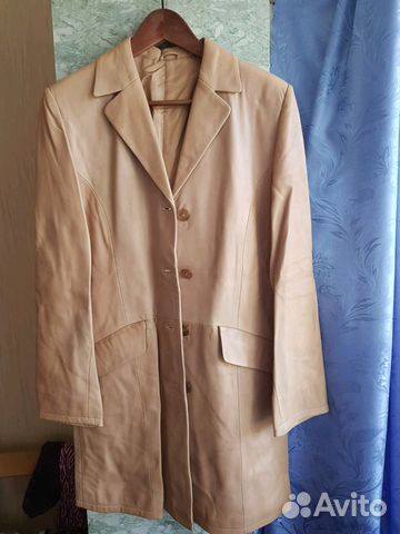 Плащ кожаный, куртка, не б/у, Италия