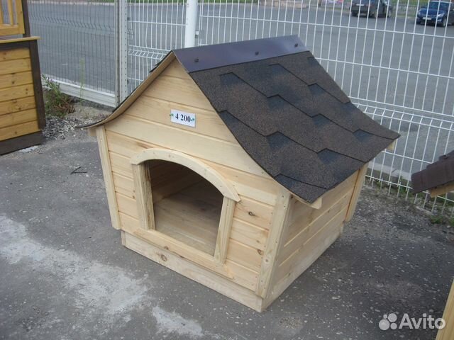 Будка для собаки, кровля гибкая черепица Будка для собаки, кровля гибкая черепица