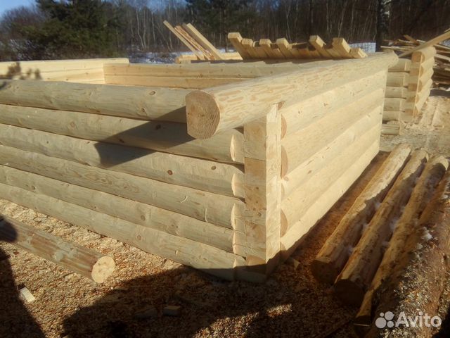 Сруб бани из бревна