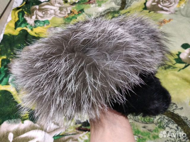 Зимняя шапка чернобурка