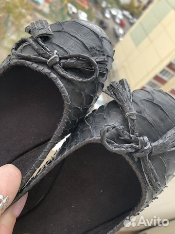 Балетки натуральная кожа питона черные Балетки натуральная кожа питона черные