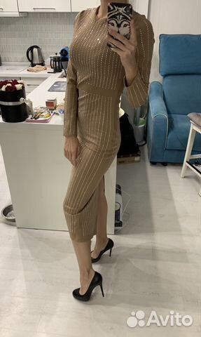 Платье вечернее золотое со стразами Платье вечернее золотое со стразами