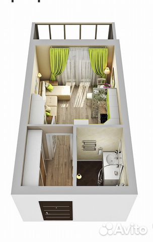 1-к квартира, 32 м², 13/19 эт. 1-к квартира, 32 м², 13/19 эт.