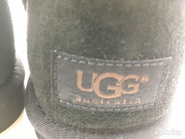 Угги Ugg обливные с пуговицей Bailey Button чёрные