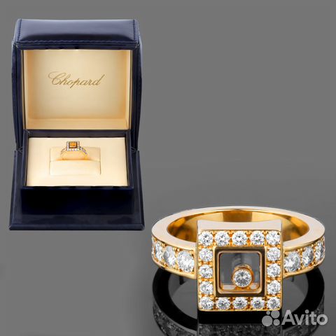 Кольцо Chopard из коллекции Happy Diamonds Square