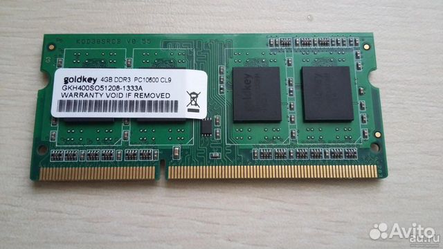 Модуль памяти sodimm DDR3 4GB Kingston KVR13S9S8/4