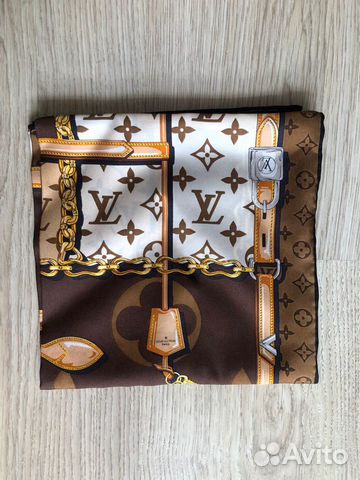 Шелковый платок шаль шарф Louis Vuitton новый