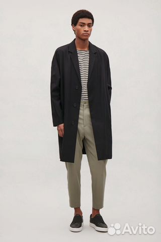 Пальто COS Dropped Shoulder Coat Black Пальто COS Dropped Shoulder Coat Black