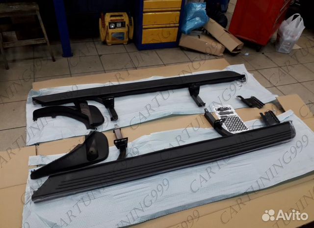 Пороги Range Rover с передними брызговиками