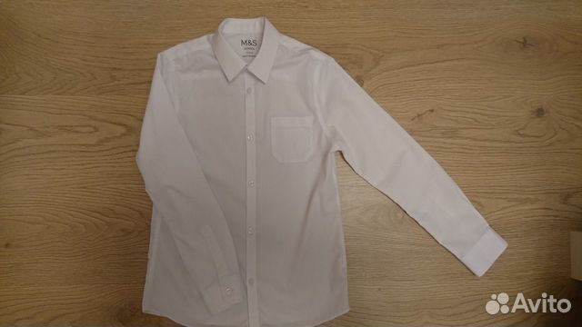 Рубашка школьная Marks&Spencer, 11-12, белая