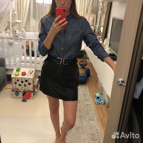 Кожаная юбка Zara