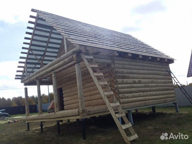 Сруб бани под усадку Сруб бани под усадку