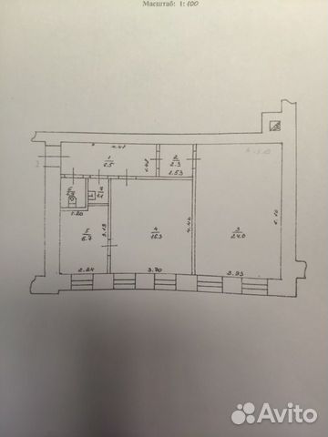 2-к квартира, 58.3 м², 2/4 эт.