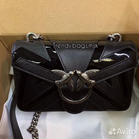 Сумка pinko love mini chevron