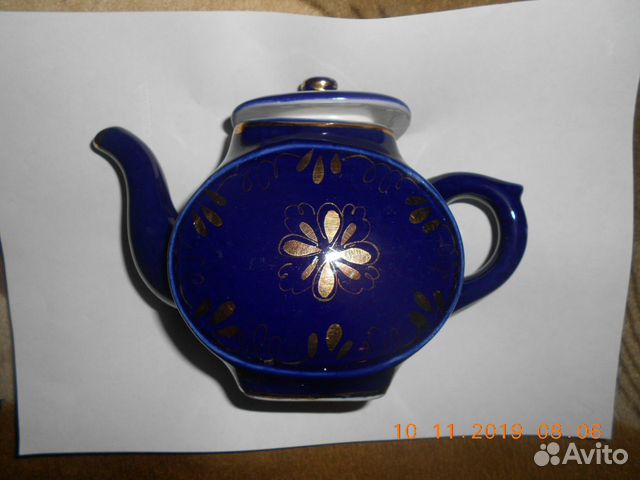 Чайник заварочный,СССР,Гжель,кобальт