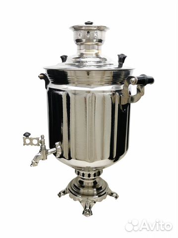 Новый тульский самовар дровяной 9л завод Штамп зшв