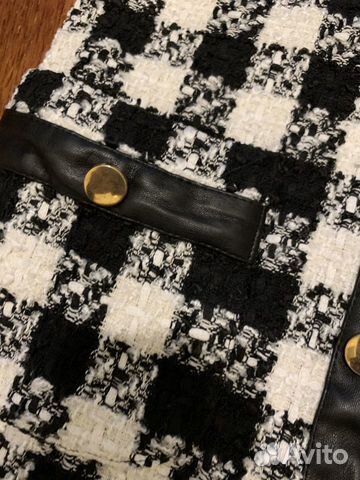 Твидовое мини черно-белое платье zara Твидовое мини черно-белое платье zara