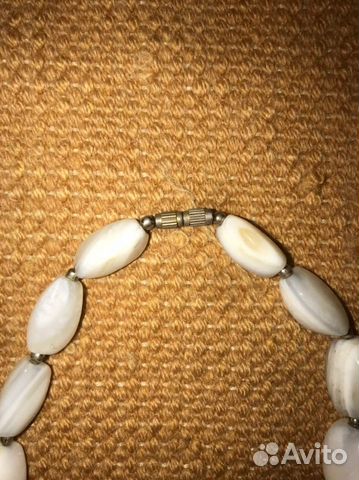 Бусы из натуральн. камня, белый агат, Индия.Винтаж Бусы из натуральн. камня, белый агат, Индия.Винтаж
